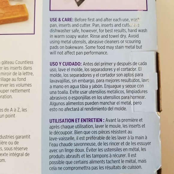 Cake Pan Set Numbers, Letters & Simbols - Picture 9 of 13